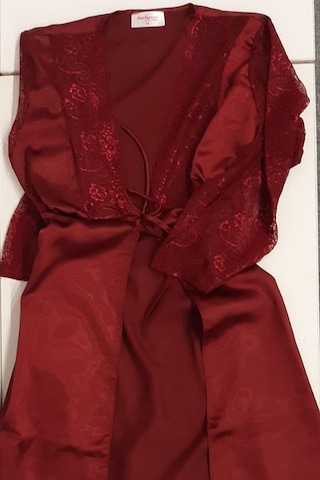 Duchesse 137 Çeyizlik Dantelli Saten 6'lı Set -bordo Bordo