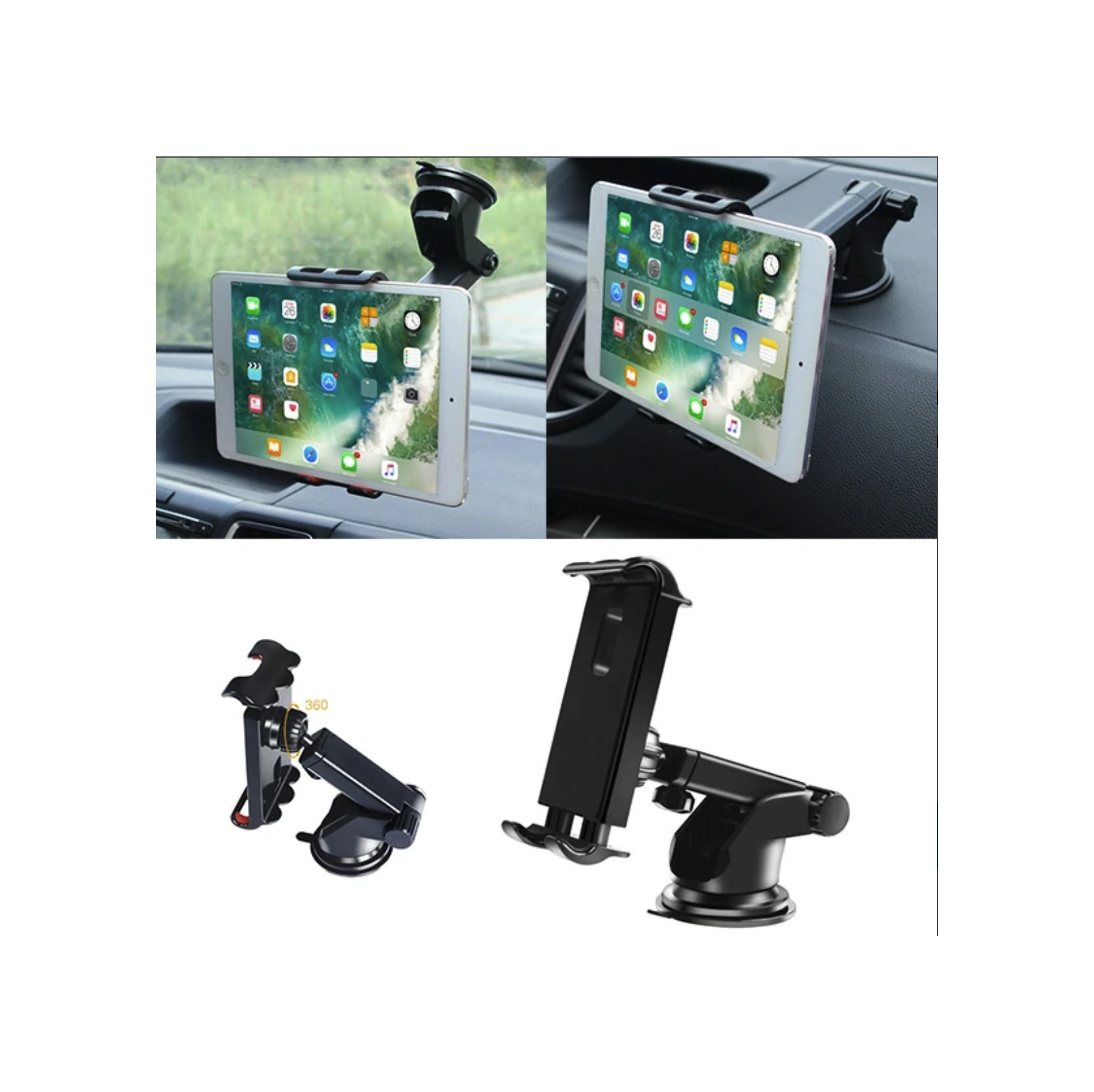Vantuzlu Tablet Telefon Tutucu Araç İçi Tutucu Ön Cam Torpido Tüm Yüzeyler İçin İpad Tutucu