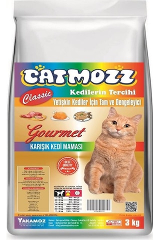 Catmozz Classic Mix Gourmet Karışık Yetişkin Kedi Maması 3 KG
