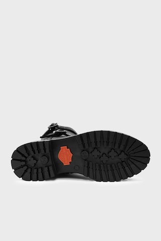 Harley Davidson Uptown Hakiki Deri Bot Kadın Bot 026z100022 Ctn Black Baskılı Deri Siyah
