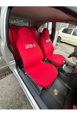 Üniversal Her Araca Uyumlu Thy Kırmızı Servis Kılıfı Ön Arka Takım