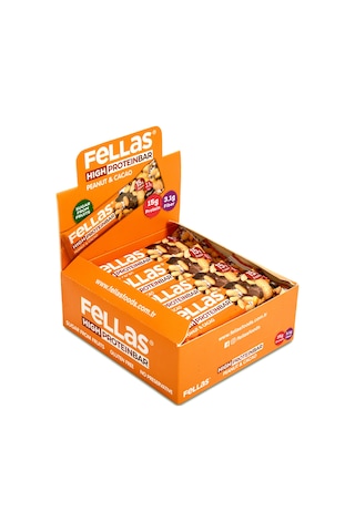 Fellas Yer Fıstığı ve Kakaolu Yüksek Protein Bar 45 Gr x 12 Adet