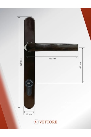 Vettore Pvc Plastik Kapılar İçin Kapı Kolu Kahverengi 169480810