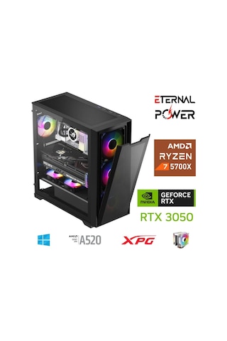Eternal Power Ryzen 7 5700x 32g Ddr4 1tb M.2 Rtx3050 A520 M650w