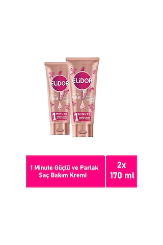 Elidor Superblend 1 Minute Onarıcı Süper Saç Bakım Kremi Güçlü ve Parlak 170 ml x 2 Adet