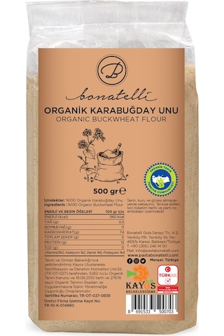 Bonatelli Organik Karabuğday Unu 500 G