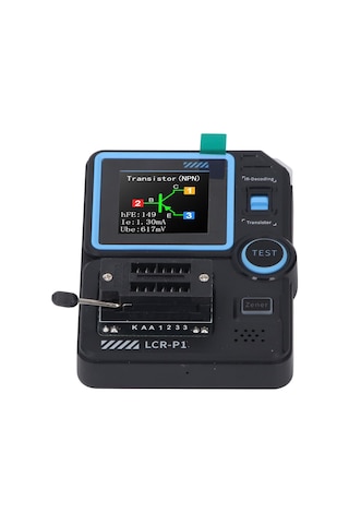Transistör Test Cihazı, Yüksek Doğruluk Renkli Ekran Çok Fonksiyonlu Kondansatör Dirençli P1 Transistör Ölçer