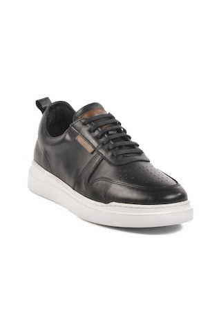 Siyah Beyaz Hakiki Deri Erkek Sneaker Premium 412 M Siyah-beyaz Siyah - Beyaz
