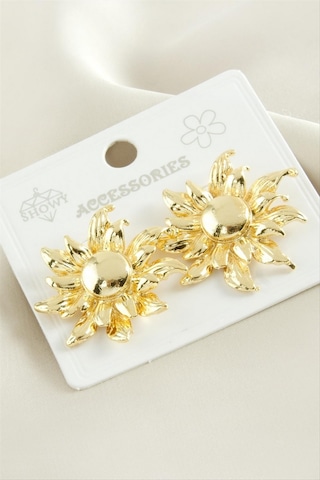 Gld-spt- Çiçek Metal Küpe - Gümüş Rengi 33589680