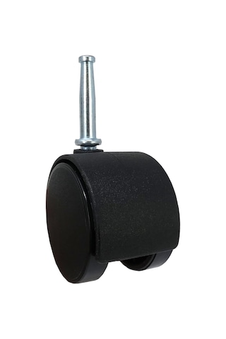 Lexroo Hardware 9406 2 İnç Ofis Sandalyesi Tekerleği, Frenli Çift Tekerlek, 5/16 İnç Şaft Çapı 3,6 İnç İla 7,87 İnç