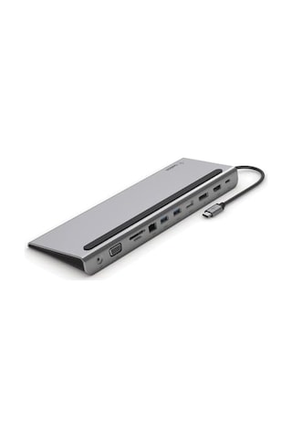 Usb-c Hub, 11&apos İ 1 Arada Çoklu Bağlantı Noktalı Adaptör Yuvası, 4k Hdmı, Displayport, Vga, Usb-c Ve 100w, Bağlı Cihazdan Şarj Etmek İçin, 3x Usb A, Gigabit Ethernet, Sd, Microsd, 3,5 Mm Jak