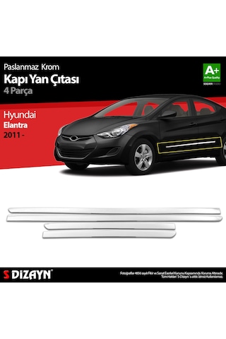 S-dizayn Hyundai Elantra Krom Kapı Yan Çıtası 2011 Üzeri