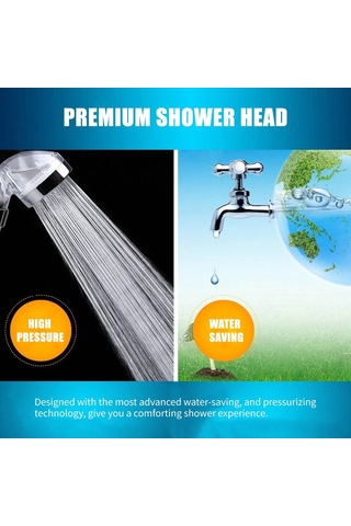 Jms Yüksek Basınçlı Duş Başlığı Su Tasarrufu Klor Florür Seçenek Small Gümüş