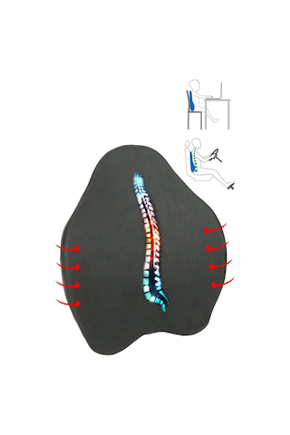 Devix Ortopedik Anatomik Bel Yastığı Sırt Destek Minderi Araba Ofis San