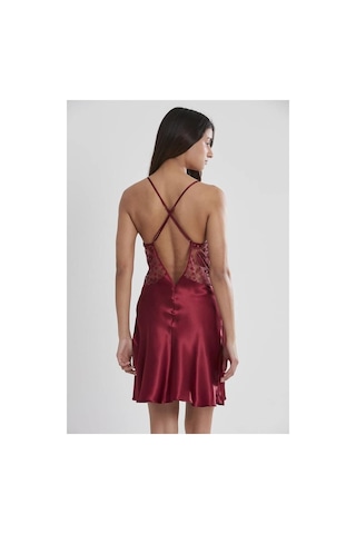 Pierre Cardin 6lı Dantelli Sabahlık Çeyiz Seti Bordo