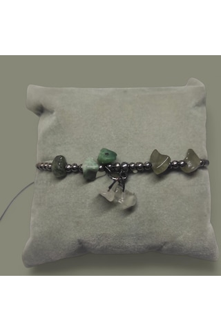 Hint Akik Taşı Halhal Doğal Taş Bileklik Hal Hal Ayarlanabilir İpli Akik Kristalize Kırık Taş Şifalı Halhal Bileklik Çok Renkli