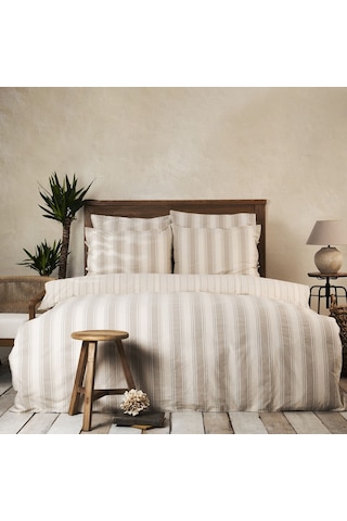 Karaca Home Naturel Line Jerardo Bej Armur Çift Kişilik Nevresim