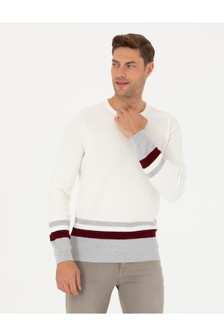 Pierre Cardin Erkek Ekru Triko Kazak 50278086-vr019 Ekru
