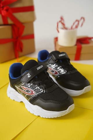 Daxtors Tontik Cırtlı Çocuk Unisex Spor Ayakkabı Siyah