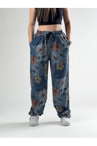Cocopelli Paça Ayarlamalı Çiçek Desenli Jogger Pantolon Coc2804 Desenli