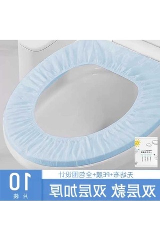 Dancemonkey Mavi Klozet Örtüsü, Katmanlı Ev Tipi, Çift Banyo, 10 Adet Ck Mavi