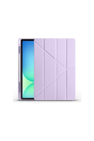 Galaxy Tab S10 Fe Plus Kılıf Zore Tri Folding Kalem Bölmeli Standlı Kılıf Kapaklı Kılıf