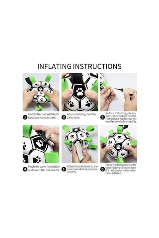 Geekyou Köpek Futbol Topu - Dayanıklı Pu, Etkileşimli Oyun, Suda Da Kullanılabilir, Çekme-oyun, İndirme Kolu Ve Pompa Dahil