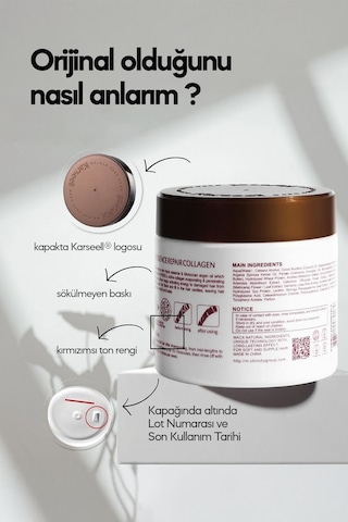 Karseell Kolajen Saç Bakım Maskesi Maca Özü Onarıcı Repair Kolajen Saç Maskesi 500 ml Karsel
