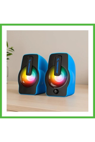 Vaveni Usb Rgb Işıklı 1+1 6w Multimedya Hoparlör Seti Arz