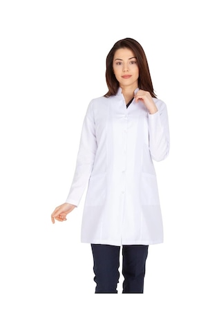 Kadın Doktor Öğretmen Önlüğü Laboratuvar Eczacı Hemşire Dizüstü Ö (486519623)