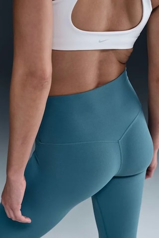 Nike Dri Fit Zenvy Gentle Support Infina Soft Womens Training Tight Yüksek Belli Toparlayıcı 7/8 Soft Kumaş Kadın Antreman Taytı Mavi