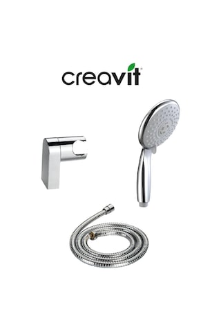 Creavit Luna LN2500 Banyo Bataryası + 3F SH150 Mafsallı El Duş Seti Krom