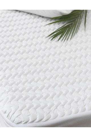 Kapitone Sıvı Geçirmez Tek Fitted Alez 180x200 Cm Beyaz