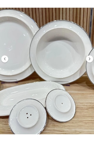 Twinkle Rise 28 Parça Bone Porselen Yemek Takımı Platin 13plt01