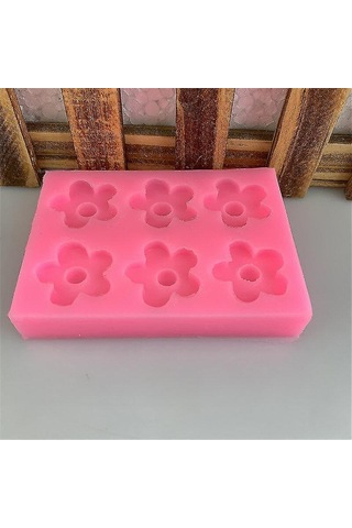 Kurabiye Kalıpları Yeni 5 Yapraklı Küçük Çiçek Şeklinde Yapışkanlı Kalıplar 2 Adet Diğer