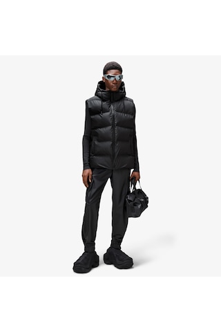 Rains Alta Puffer Vest W3t2 Unisex Siyah Mont Düz 15140 Siyah