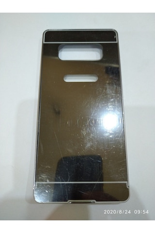 Samsung Uyumlu Note 8 Android Cep Telefon Metal Çerçeve Ayna Kapak Siyah