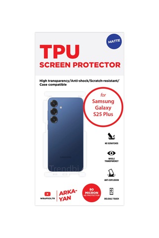 Samsung Galaxy Uyumlu S25 Ultra Mat Arka Ve Yan Koruyucu Tpu Film