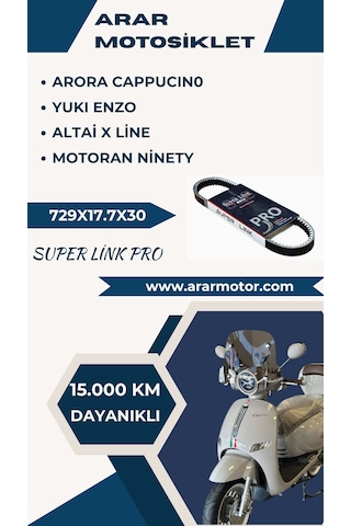 Scooter 50-80-cappucıno-enzo-altai-ninety Kayış 729x17.7x30 Super Lınk Pro