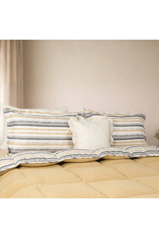 Sherpa Comforter Çift Kişilik Uyku Seti - Kapiçino