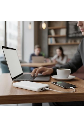 S-link Ip-g12n 10.000mah Microusb + Type-c Beyaz Taşınabilir Pil Şarj Cihazı Powerbank