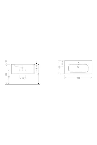 Serel Nita 48 x 100 CM Mobilya Uyumlu Etajerli Lavabo Nt40Tds110H