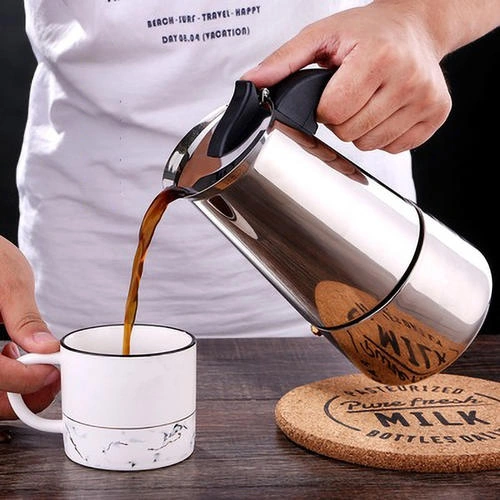 Paslanmaz Çelik Kahve Pot Mocha Espresso Latte Percolator Soba Kahve Makinesi Pot Percolator İçecek Aracı Cafetiere Latte Stopetop Kahve Tencereler