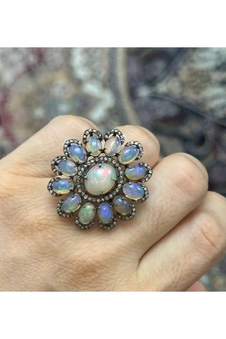 Opal Elmas Yüzük 065