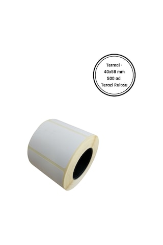 6lı Paket 40x58 Termal Rulo Terazi Etiketi 6 Adet Rulo Diğer