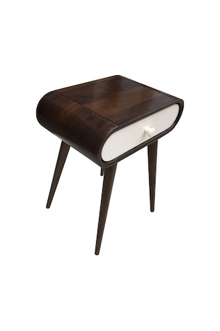 Komodin Torna Retro Çekmece 1adet Renk Porselen Kulp Kayın Torna İskelet El Yapım