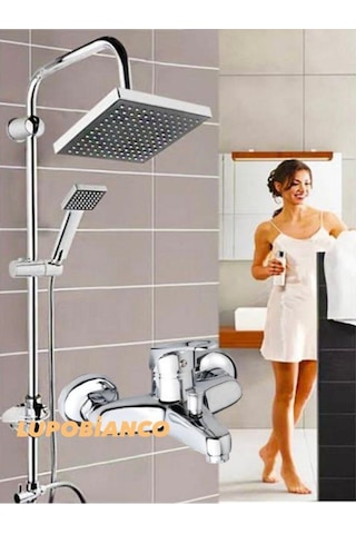 Moonshop 3'lü Duş Seti Duş Robotu Banyo Bataryası Lavabo Bataryas