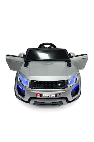 Raptor 12v Akülü Jeep Gri Güçlü Çift Motor Ve Multimedya Özelli