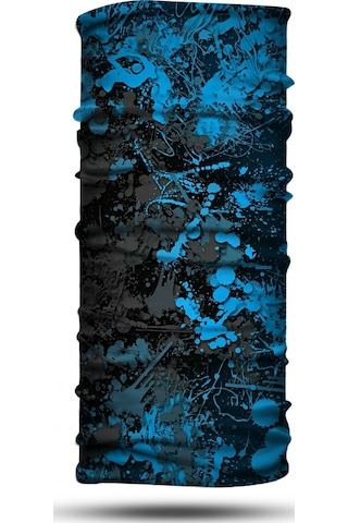 Mavi Boya Desenli Motosiklet Bandana Boyunluk Outdoor Balaklava