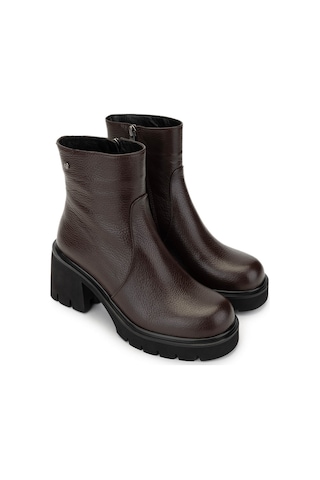 Tamer Tanca Kadın Hakiki Deri Kahverengi Casual Bot 33 52000 Bn Bot Sk24-25 Kahve Fltr Kahve